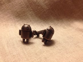 Android Cufflinks in Polished Bronze Steel