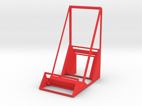Geometric mobile  phone rack.stl in Red Processed Versatile Plastic: Medium