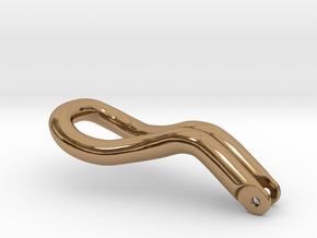 Interlocking Knot Collar - Left part in Polished Brass