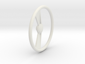Steering Wheel V1 1/12 in White Natural Versatile Plastic