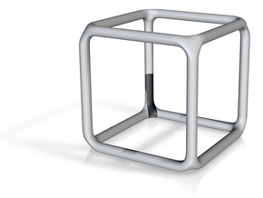 CUBE in Polished Bronzed Silver Steel