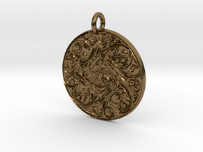 Spiritual Soul Pendant in Polished Bronze