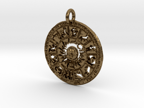 Zodiac Pendant in Natural Bronze
