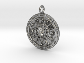 Zodiac 12 Pendant in Natural Silver
