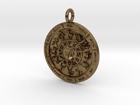 Zodiac 12 Pendant in Natural Bronze