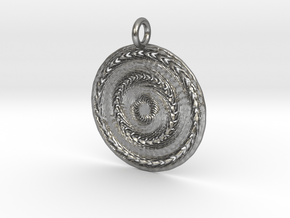 Reiki Energy Pendant in Natural Silver