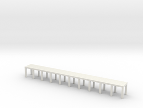 'N Scale' - 5' wide x 50' long Engine Service Plat in White Natural Versatile Plastic