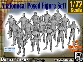 1-72 Anatomical Pose Figure Set1 in Smooth Fine Detail Plastic