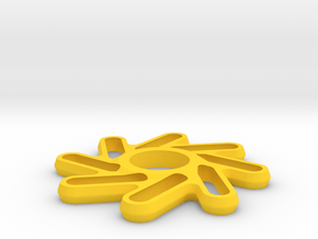 Perpetuum Fidget Spinner in Yellow Processed Versatile Plastic