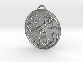 Merida's Celtic Bear Pendant/Keyring in Natural Silver