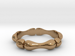 Bamboo Ring in Polished Brass: 6 / 51.5