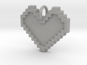 8-bit Heart - 29 cm in Aluminum