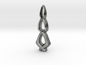 Dewdrops Pendant - 32mm in Polished Silver