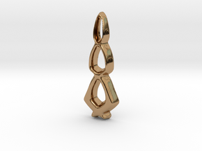 Dewdrops Pendant - 32mm in Polished Brass