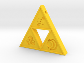 Goddess Triforce in Yellow Processed Versatile Plastic