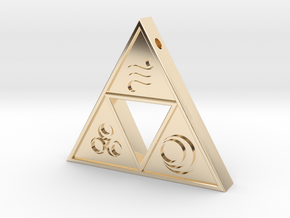 Goddess Triforce in 14k Gold Plated Brass