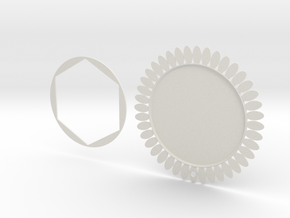 Coasters in White Natural Versatile Plastic: Medium
