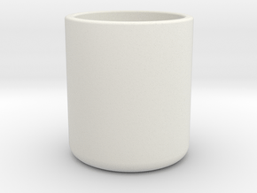Cup in White Natural Versatile Plastic: Medium