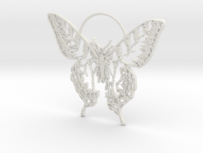 Butterfly 2 in White Natural Versatile Plastic