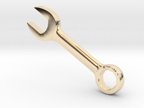 Wrench tool Pendant in 14K Yellow Gold
