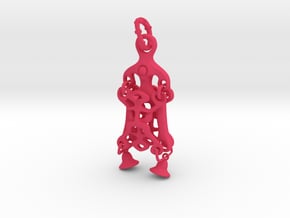 Multipart moving puppet 8cm  in Pink Processed Versatile Plastic