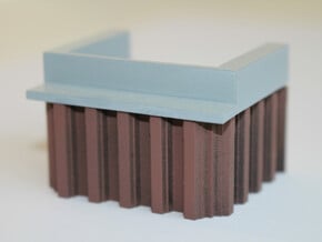 N Scale 2x Bridge Abutment Sheet Piling (29mm) in White Natural Versatile Plastic