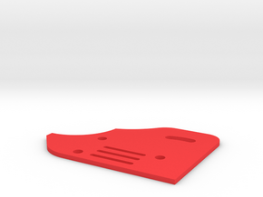 Sideplate Right Version2 for F 1 rear wing in Red Processed Versatile Plastic