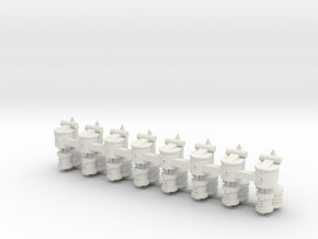 Oo Air Compressor x8 in White Natural Versatile Plastic: 1:76 - OO
