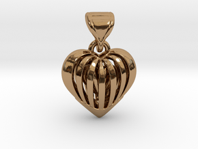 Coeur en cage in Polished Brass (Interlocking Parts)