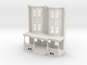 WEST PHILLY 3S ROW HOME 87 Brick TWIN  in White Natural Versatile Plastic