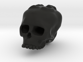 Skull13 Charm in Black Natural Versatile Plastic: Small