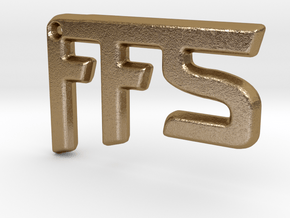 FFS! Pendant in Polished Gold Steel