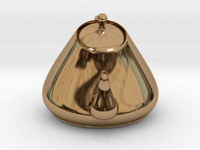 Nizaro T Pot Design01 in Polished Brass: Medium