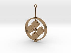 Family Emblem: Hanabishi (Single) in Natural Brass (Interlocking Parts)
