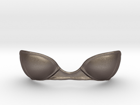 Bra in Polished Bronzed-Silver Steel: Large