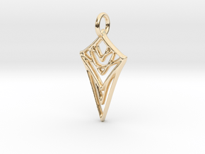 Melting Web Pendant in 14K Yellow Gold: Medium