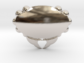 Crabby Love - Pendant in Rhodium Plated Brass