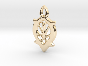 Dewdrop Web Pendant in 14K Yellow Gold: Small