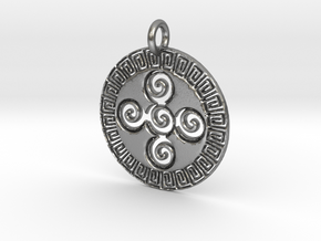 Symbol of Creation Pendant Aztec in Natural Silver