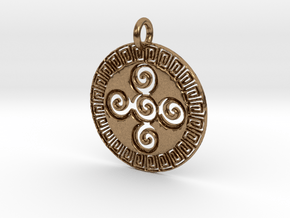 Symbol of Creation Pendant Aztec in Natural Brass