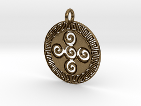 Symbol of Creation Pendant Aztec in Natural Bronze