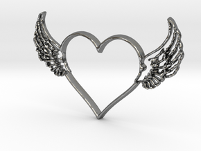 Heart 1 in Polished Silver