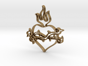 Heart 2 in Polished Gold Steel