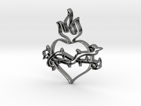 Heart 2 in Polished Silver