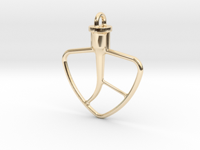 Kitchenaid-Style Mixer Pendant in 14k Gold Plated Brass