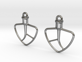Kitchenaid-Style Mixer Earrings in Polished Silver