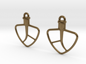 Kitchenaid-Style Mixer Earrings in Polished Bronze