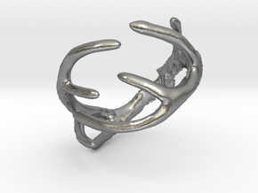 Antler Ring Size 12 - 22mm ID in Natural Silver