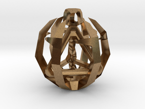 Tetrahedron in Natural Brass
