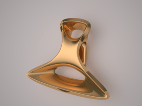 Triple Cube Brass 095 in Polished Brass